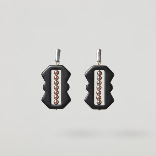 Pendiente Hebilla Negro