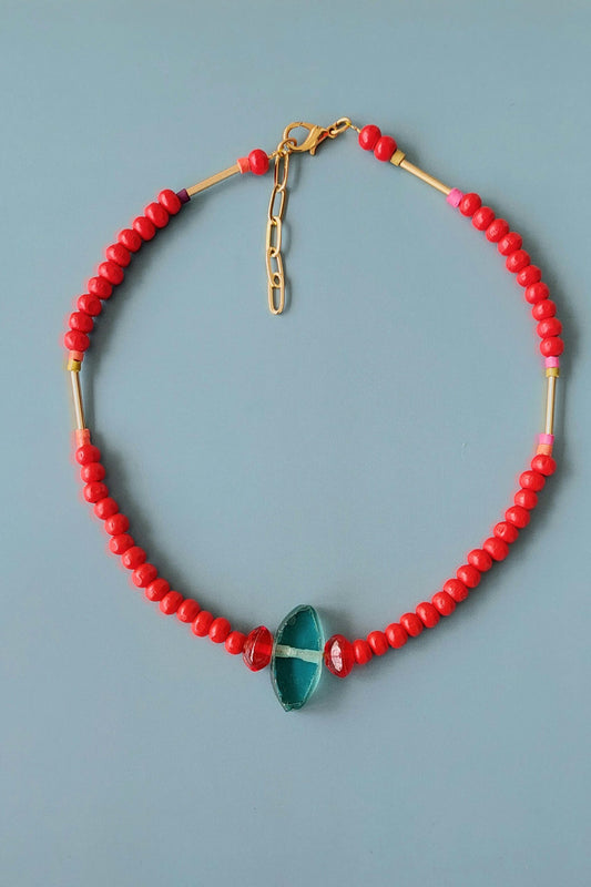 Collar Choker Rubí