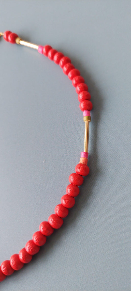 Collar Choker Rubí