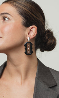 Pendiente Hebilla Negro