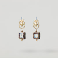 Pendiente Escarabajo Marron