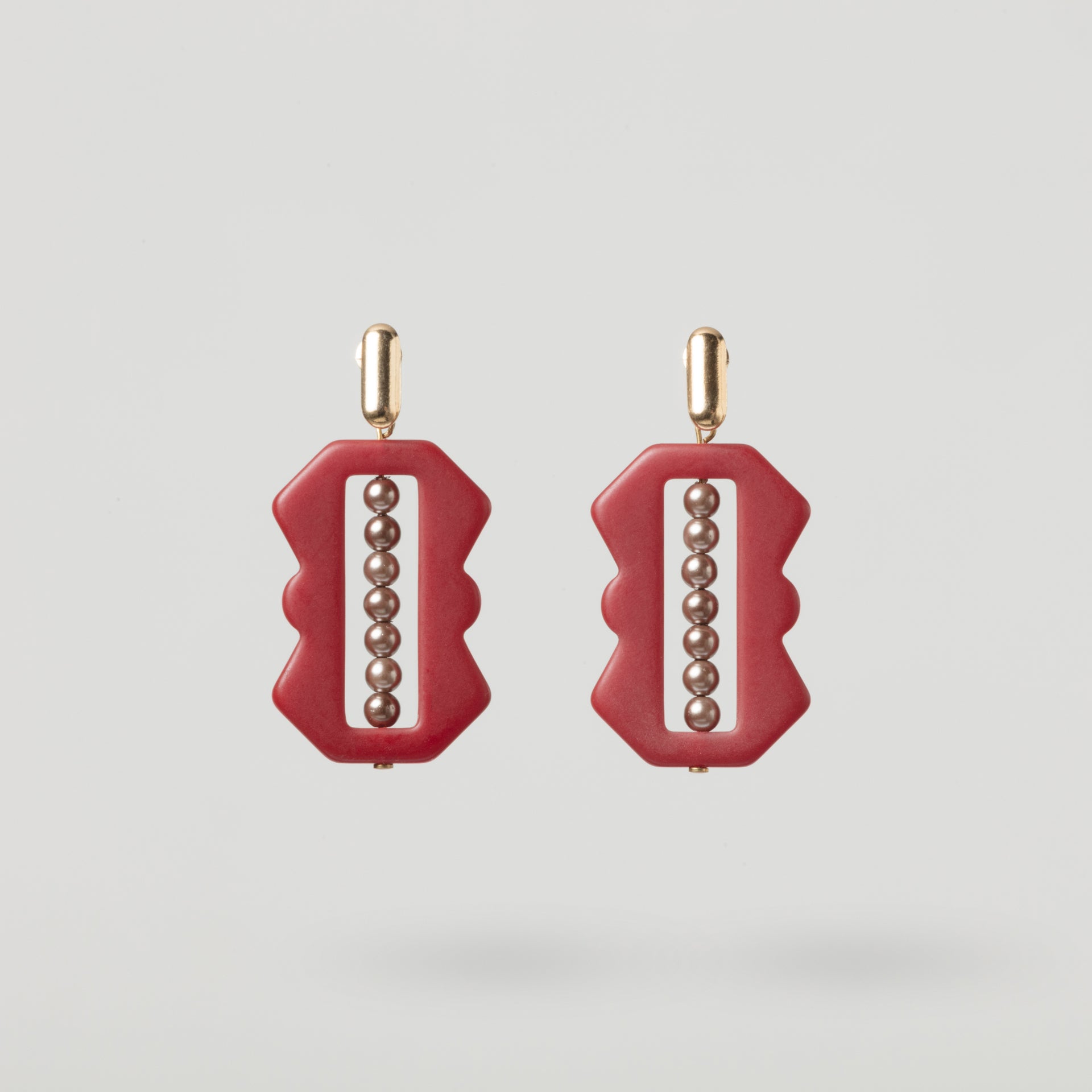 Pendiente Hebilla Rojo