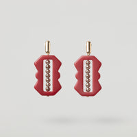 Pendiente Hebilla Rojo